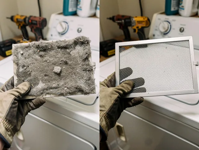 Professional lint trap cleaning by Redlands Dryer Vent Cleaning in Redlands