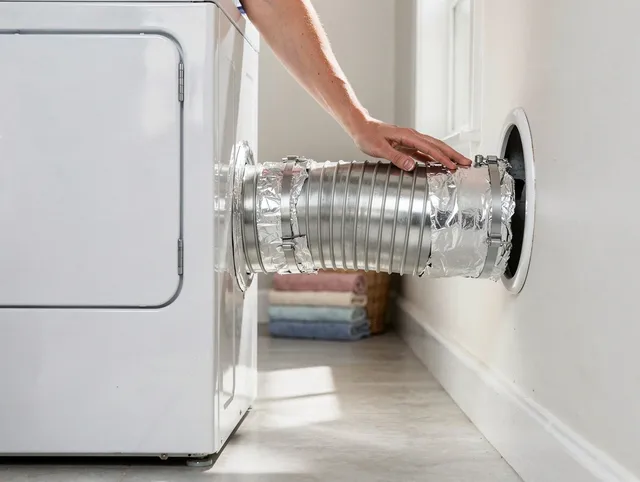 Professional dryer vent hose installation by Redlands Dryer Vent Cleaning in Redlands