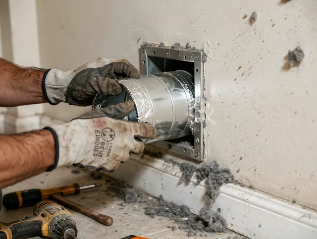 Professional dryer vent repair and installation by Redlands Dryer Vent Cleaning in Redlands