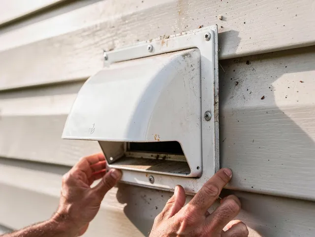 Redlands Dryer Vent Cleaning technician delivering thorough residential dryer vent cleaning service in Redlands